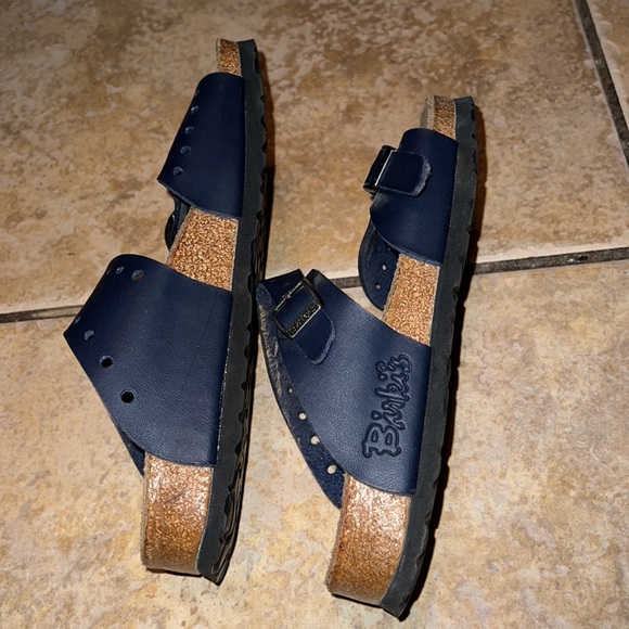 Birkenstock Birkies Navy Blue Sandals - Picture 3 of 16